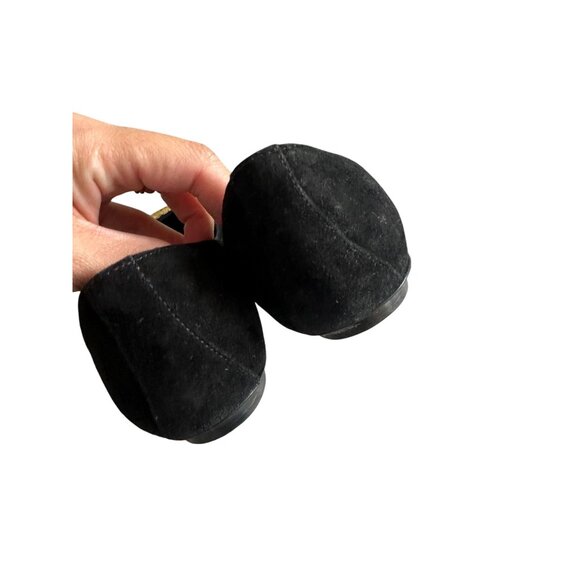 SIGERSON MORRISON Black Gold Suede Sequined Ballet Flats Size 6 - Picture 5 of 8